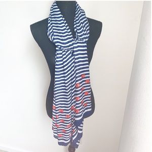 Stella & Dot Palm Springs nautical striped scarf.